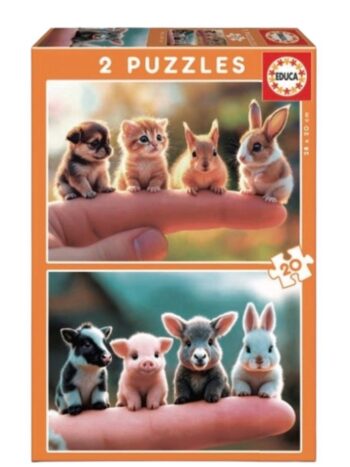 Puzzle BEBES ANIMALES 2x20