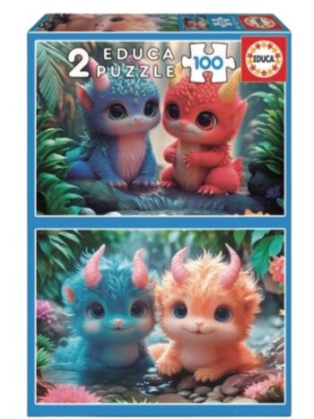Puzzle MONSTRUOS ADORABLES 2x100
