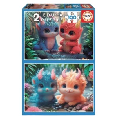 Puzzle MONSTRUOS ADORABLES 2x100