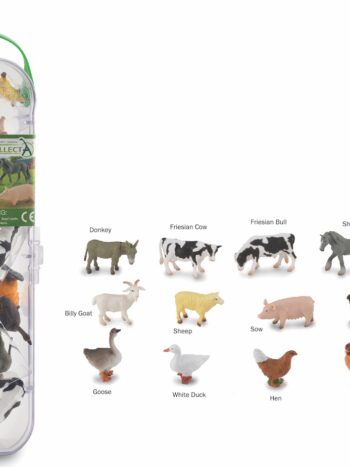 Collecta A1110-C, BOX 10 ANIMALES DE GRANJA MINI