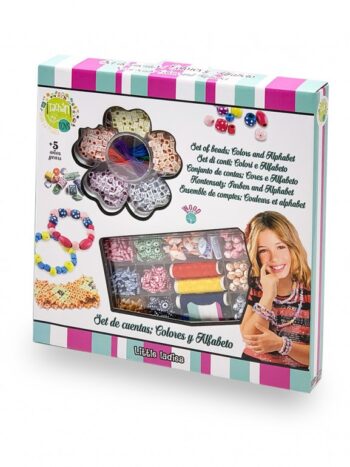 SET PARA HACER PULSERAS CUENTAS ALFABETO MADERA