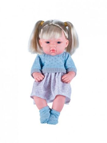 MUÑECA 30 CM CON SONIDOS PELO RUBIO