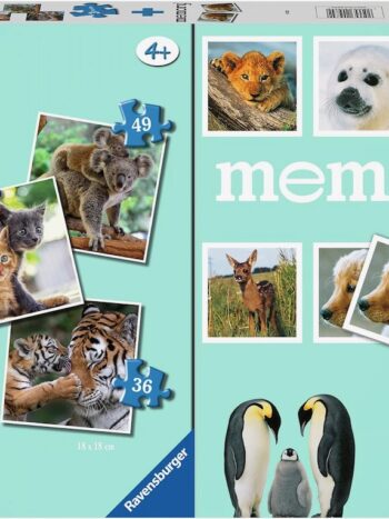 Memory® 48 Cartas + 3 Puzzles Cachorros