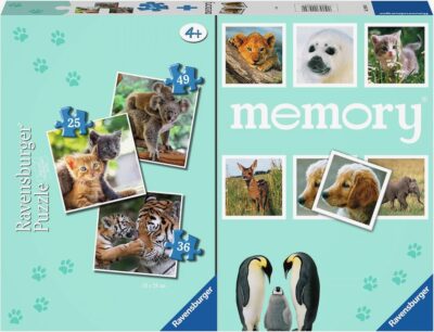 Memory® 48 Cartas + 3 Puzzles Cachorros
