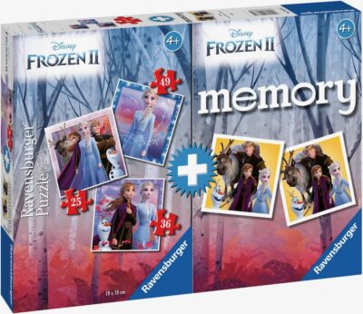 Memory + 3 Puzzles Frozen 2