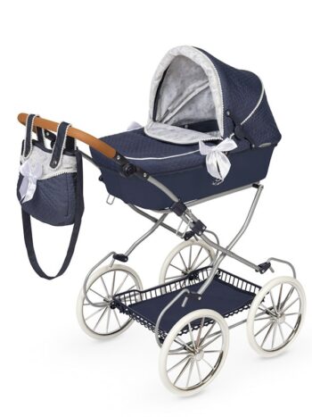 VINTAGE, Coche de Muñeca Plegable con BOLSO