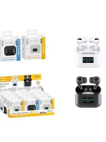 AURICULARES BLUETOOTH CON CAJA CARGADORA