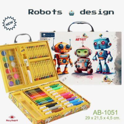 SET MALETÍN ART STUDIO THREE ROBOTS 68 PZAS.