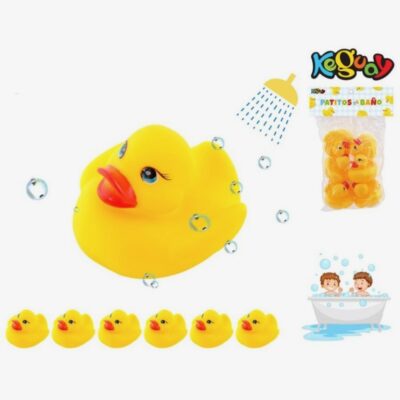 Set 6 Pzas. BAÑO PATITOS 8CM. DIDÁCTICO