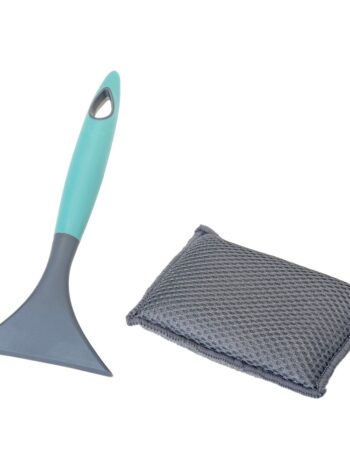SET RASQUETA Y ESPONJA MICROF. DOBLE USO HERGO