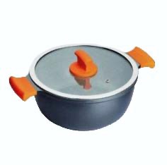 OLLA ABSOLUT ORANGE 32 CM. TAPA CRISTAL