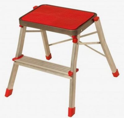 TABURETE ESCALERA ALUMINIO 2 PELDAÑOS
