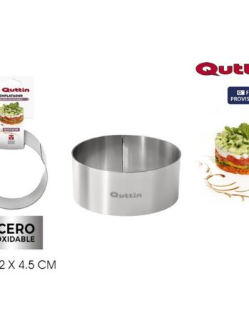 EMPLATADOR INOX redondo 12X4.5 cm. QUTTIN