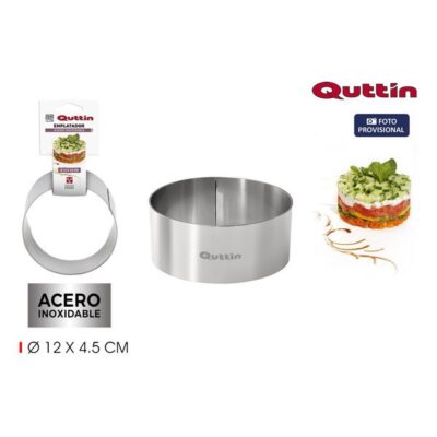 EMPLATADOR INOX redondo 12X4.5 cm. QUTTIN