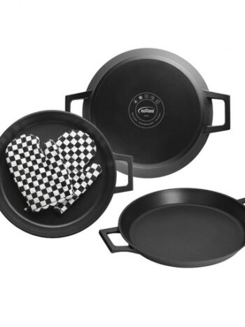 PAELLERA ABSOLUT BLACK 40 CM + 2 Manoplas