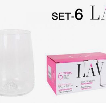 SET 6 VASOS 360cc "TERRA"