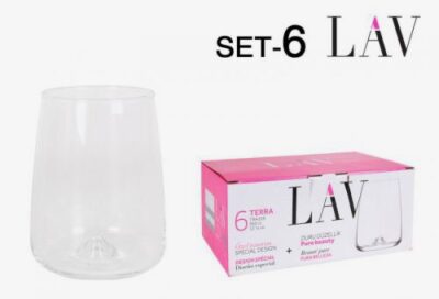 SET 6 VASOS 360cc "TERRA"