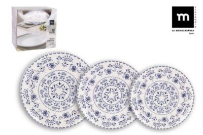 VAJILLA 12pcs "BLUR"  Monaco IVORY BRILLO