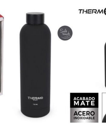 BOTELLA TERMO SOFT TOUCH 750ML BLAC THERMOSPORT