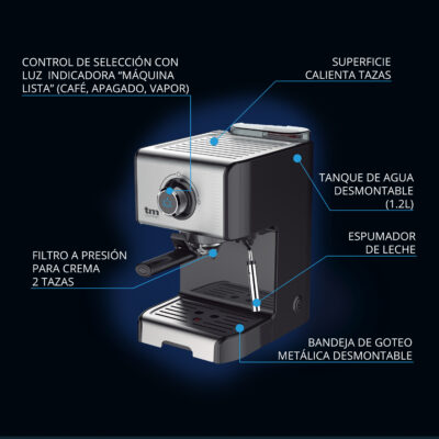 CAFETERA ESPRESSO MANUAL 15 BAR TME