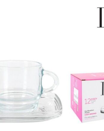 JUEGO 6 TAZAS 91cc C/PLATO EXPRESSO "COZY"