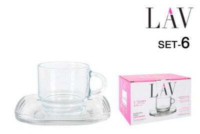 JUEGO 6 TAZAS 91cc C/PLATO EXPRESSO "COZY"