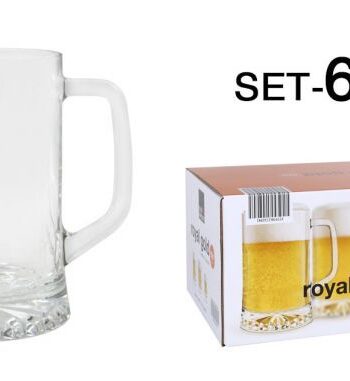 JUEGO 6 JARRA CERVEZA 62cl "ROYAL GOLD"