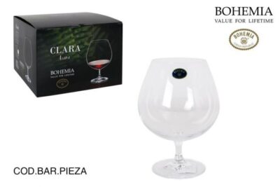 JUEGO 4 COPAS COÑAC  BOHEMIA 690cc "CLARA"