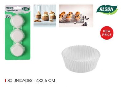 PACK 80  MOLDE MAGDALENA 4X2.5CM ALGON