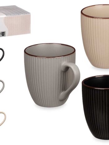PACK 6 TAZA AMERICANA 550ML RAYAS COLOR OSCURO