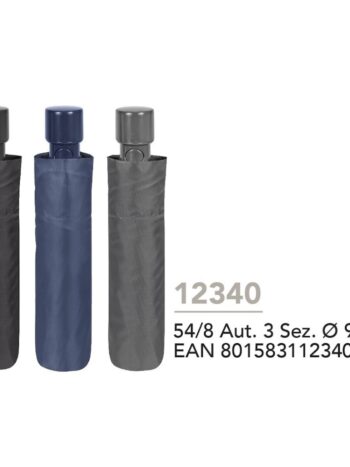 Paraguas hombre  54/8 automatico Negro/azul/gris