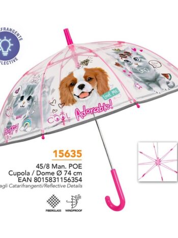 Paraguas infantil 45/8 Manual MASCOTAS