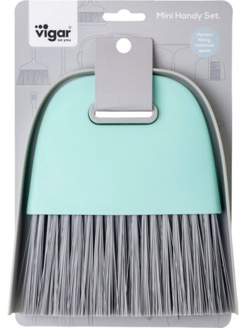 Set de Cepillo + Recogedor de Mano Mini TURQUESA