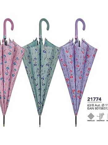 Paraguas mujer 63/8 automático ligero flor de loto