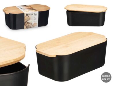 PANERA NEGRA TAPA BAMBU 4,5L