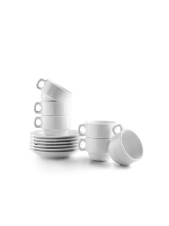 SET 6 TAZAS 80ML + PATILLOS MOKA CASTILL