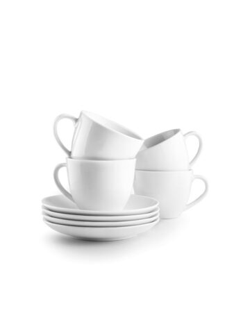 SET 4 TAZAS 310ML + PATILLOS DESAYUNO CA