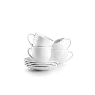 SET 4 TAZAS 310ML + PATILLOS DESAYUNO CA