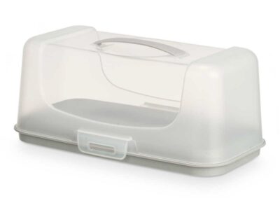 PORTATARTA RECTANGULAR GRIS