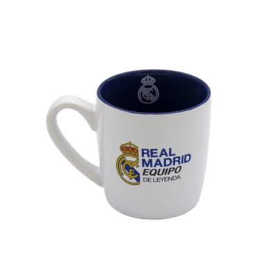 Real Madrid Taza Blanca Bicolor en Caja
