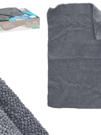 SET 12 PAÑOS MICROFIBRA GRIS 30X23CM