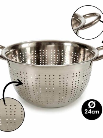 ESCURRIDOR ACERO 24CM DIAM CON ASAS