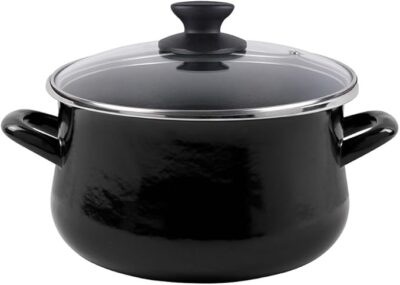 Olla black tapa vidrio 20 cm