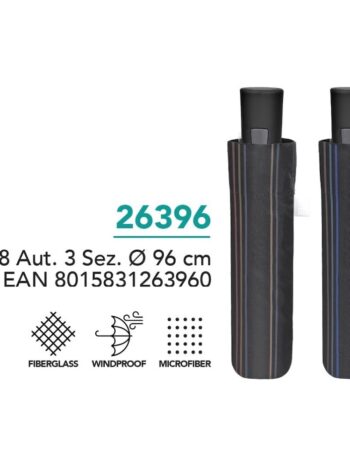 Paraguas hombre 54/8 automatico 3 sec. con rayas