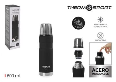TERMO ACERO NEGRO 500ML THERMOSPORT