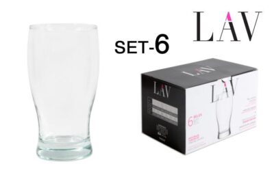 SET 6 VASOS CERVEZA 580cc "BEL"