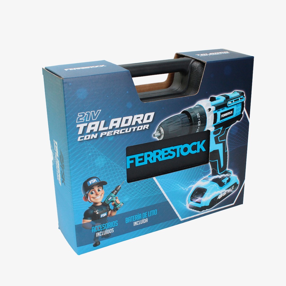 TALADRO PERCUTOR 21V 1,5 AH 25 PCS FSK