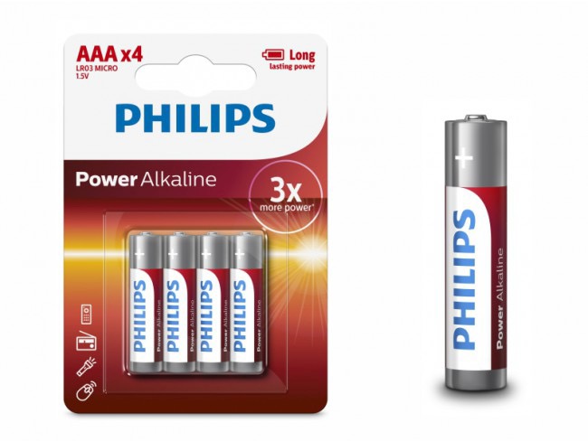 Pila Philips Power Alkaline AAA 4-blister LR03P4B