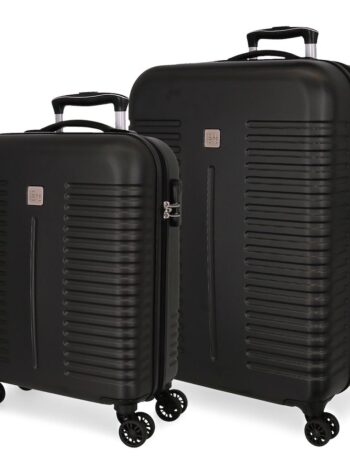 SET 2 TROLLEYS INDIA RÍGIDAS 55-70CM NEGRO