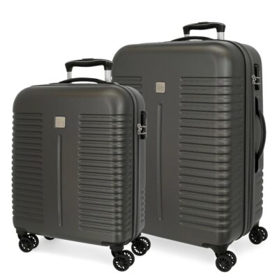 SET 2 TROLLEYS INDIA RÍGIDAS 55-70CM ANTRACITA